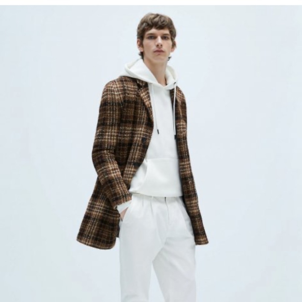 Zara textured oversized coat